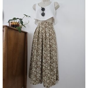 vtg floral cottage boho grunge 90s y2k festival indie urban midi skirt